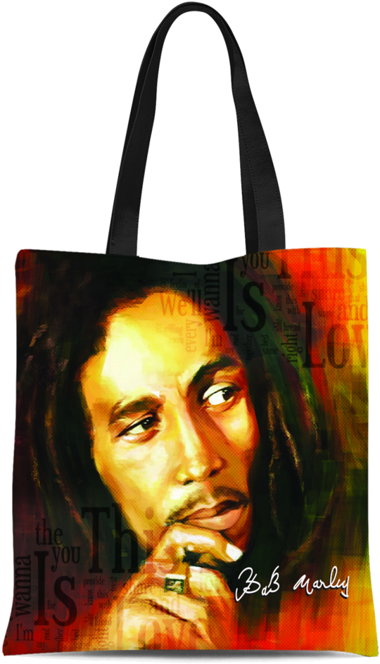 Bob Marley Tote Bag Artwork PNG