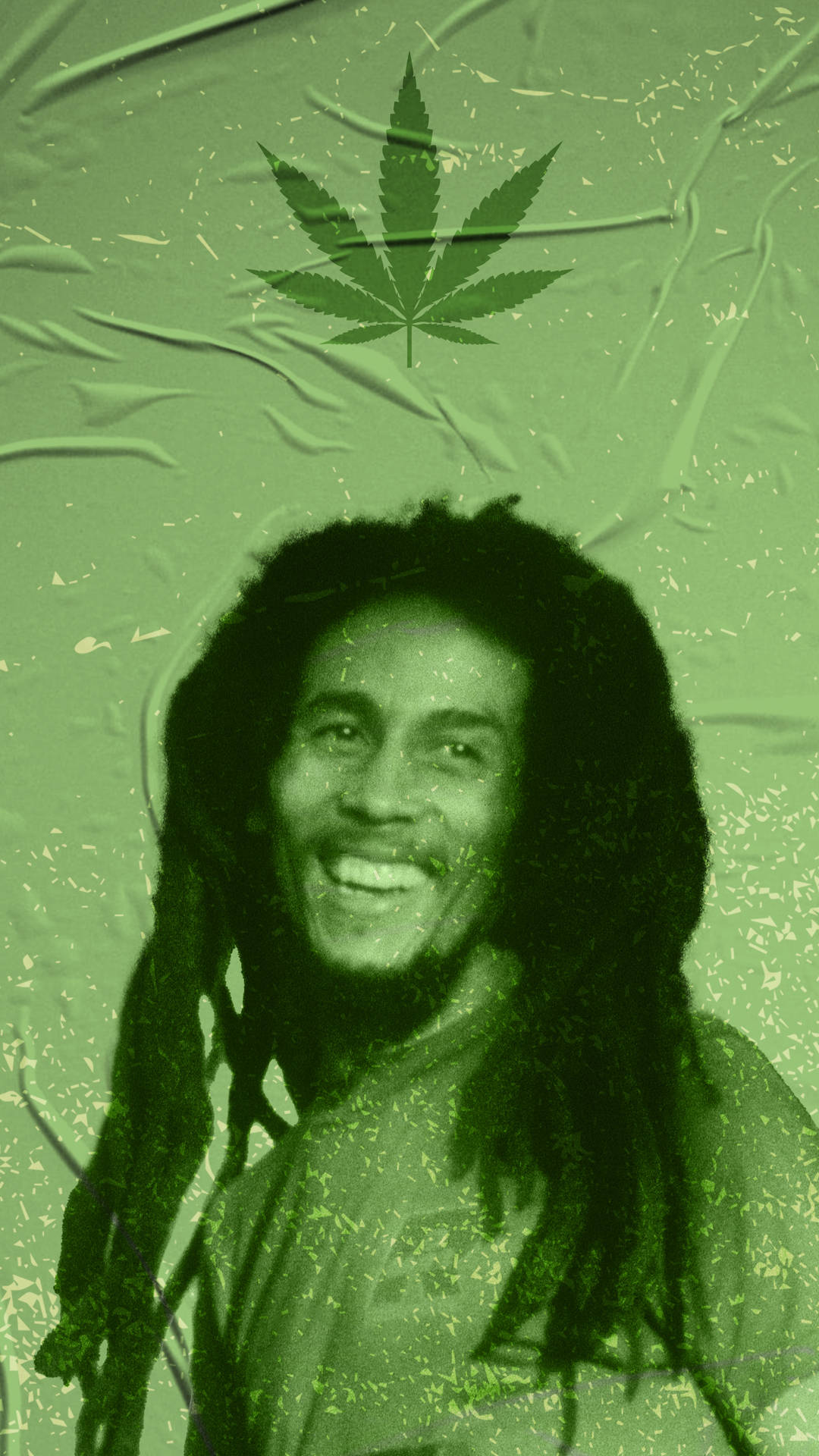 Bob Marley Weed Leaf Motiv Wallpaper