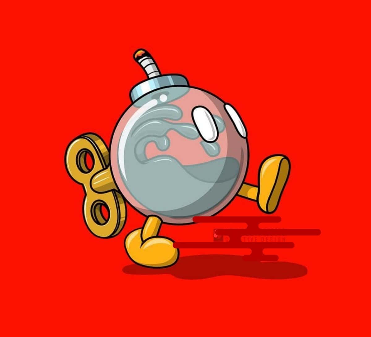Bob-omb Exploding in Action Wallpaper