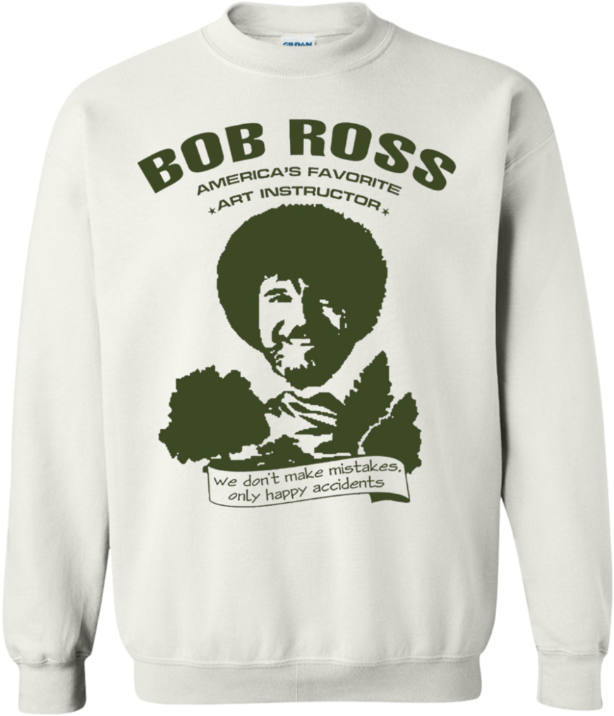 Bob Ross Art Instructor Sweatshirt PNG