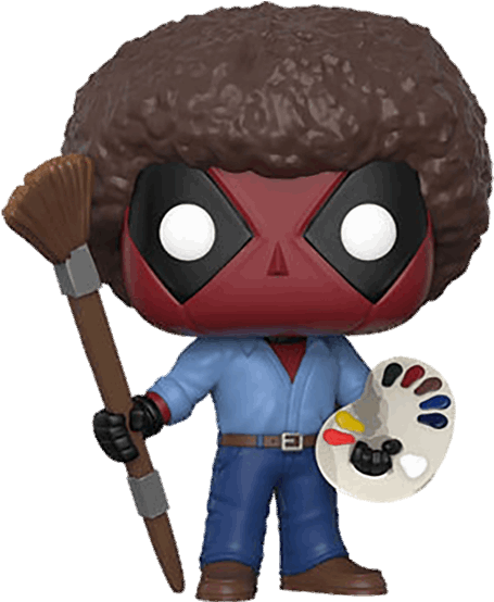 Download Bob Ross Inspired Deadpool Figure | Wallpapers.com