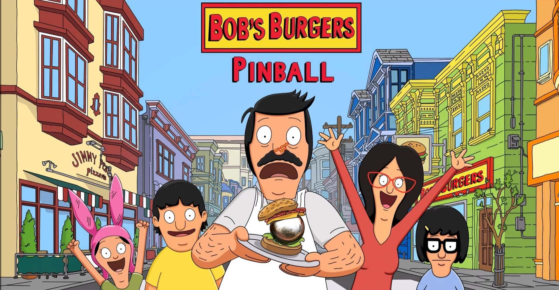 Pinballfx3-affisch Bob's Burgers-bakgrund.