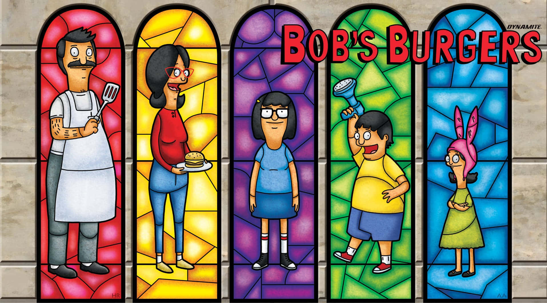 Stained Glass Window Artwork Bob's Burgers Background