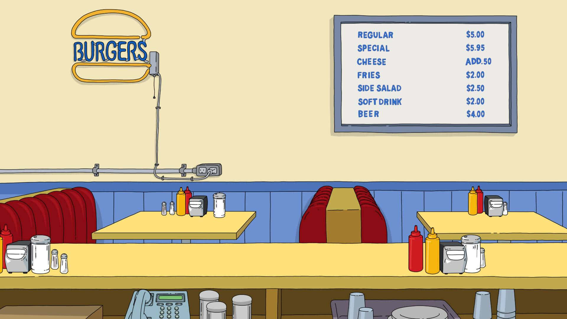 View From Counter Bob's Burgers Background