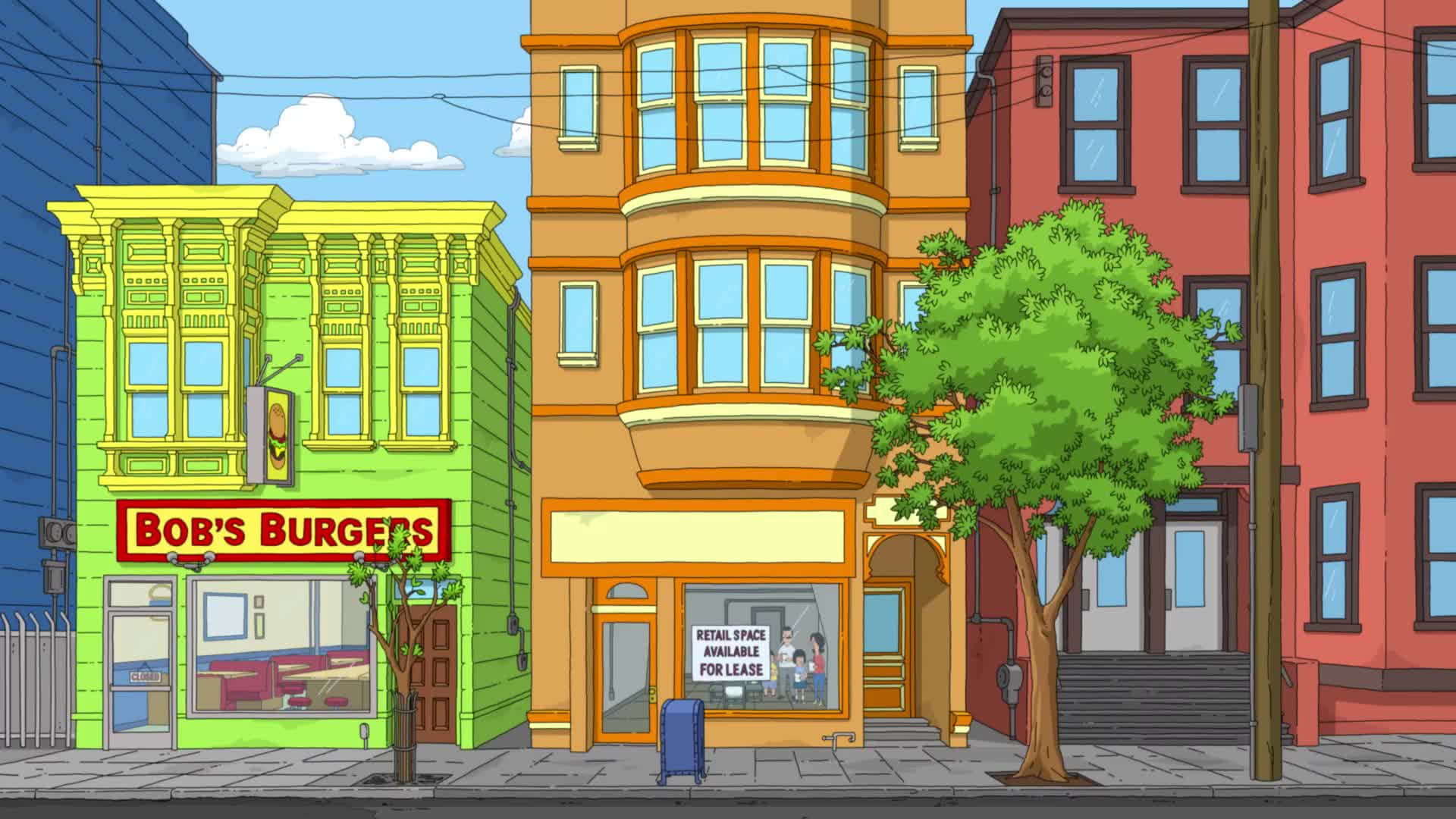 Bob's Burgers Beside Store Next Door Background