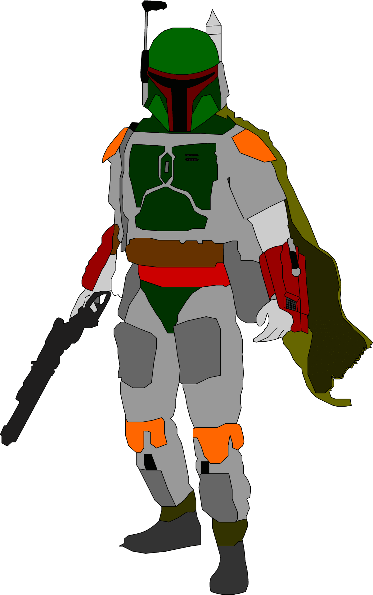 Boba Fett Armor Illustration PNG