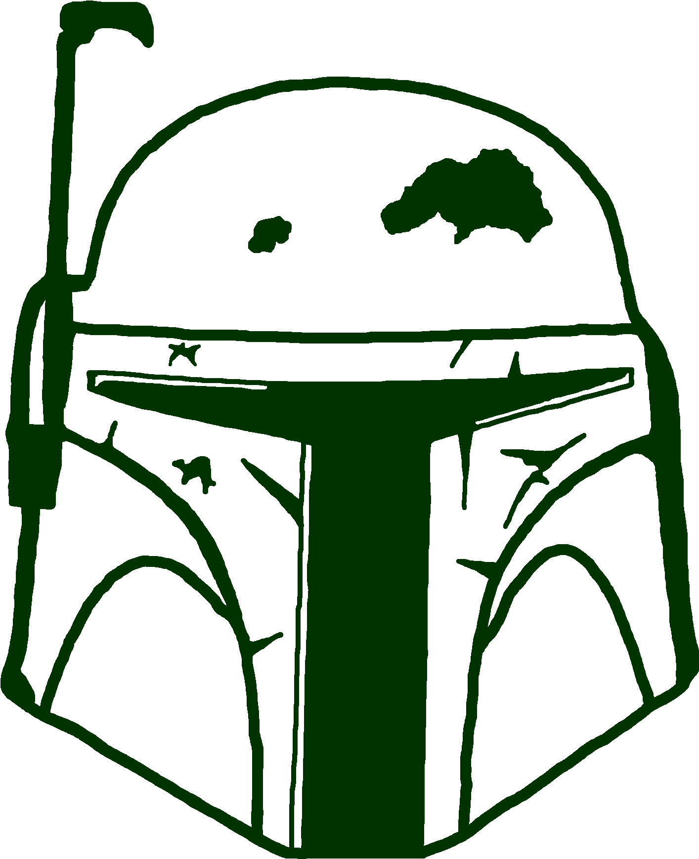 Download Boba Fett Helmet Outline | Wallpapers.com