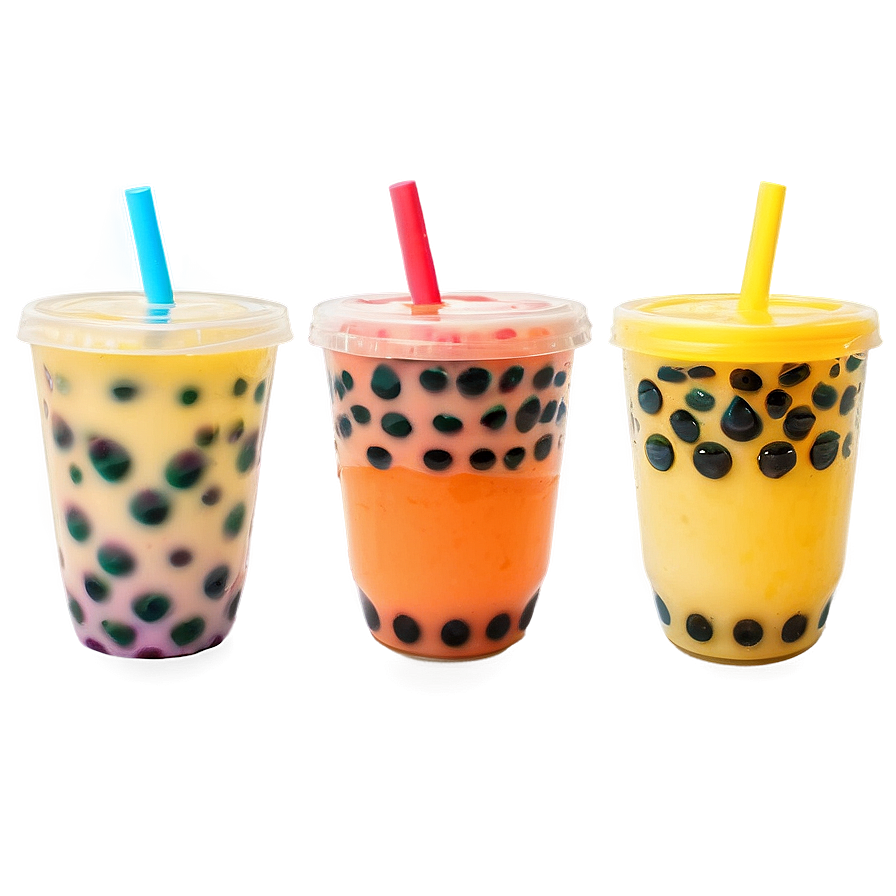 Boba Tea Cup Collection Png 05242024 PNG