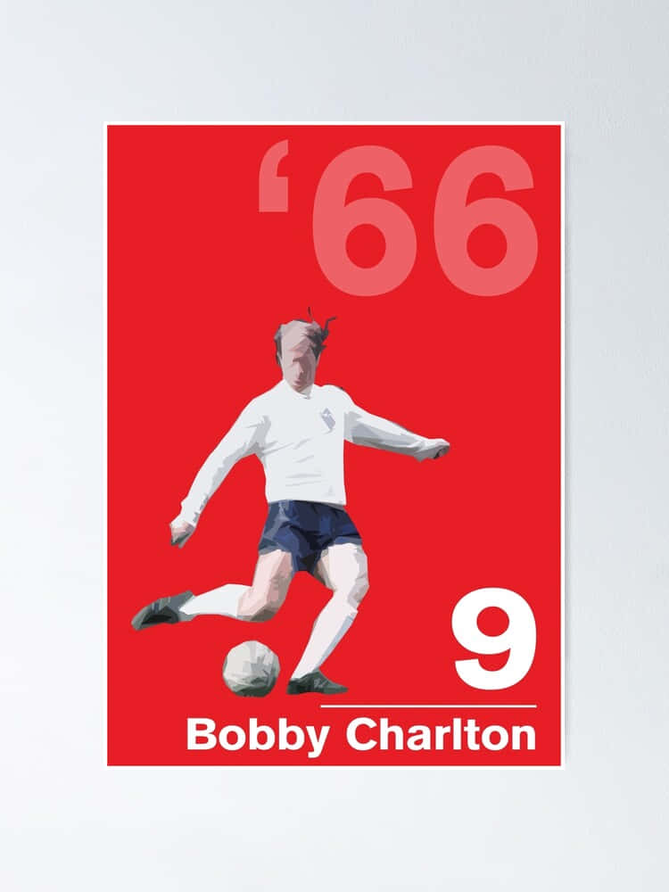 Bobby Charlton 1966 England FC Digital Kunst Tapet Wallpaper