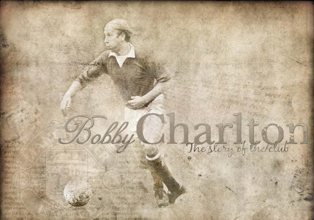 Bobby Charlton England FC Vintage Æstetik Wallpaper