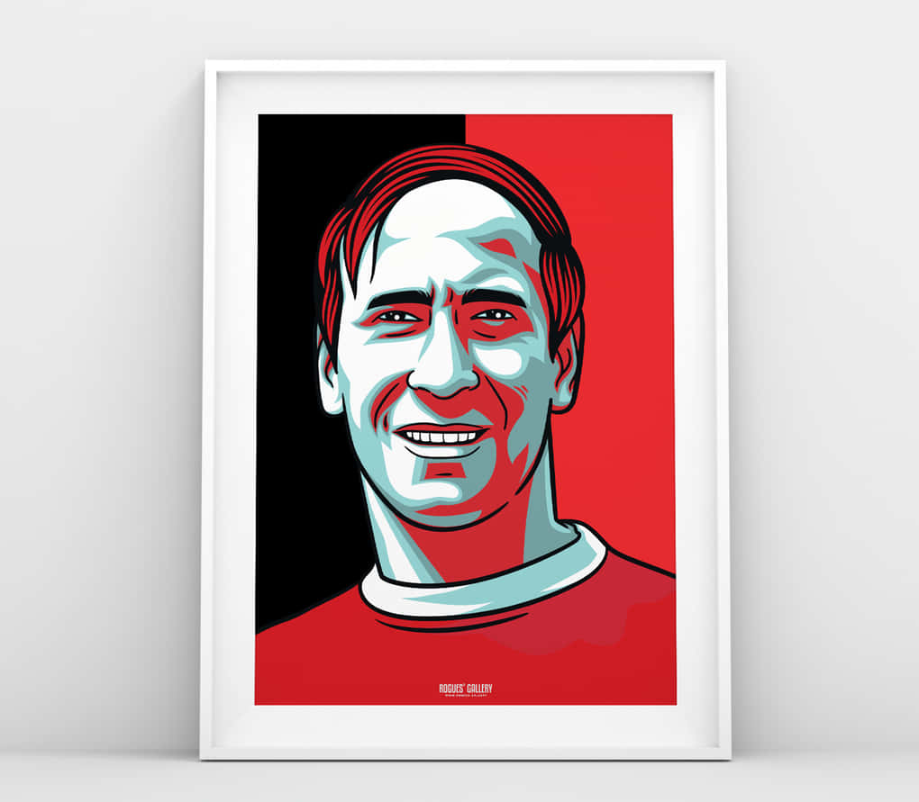 Bobby Charlton Football Illustration Art Wallpaper