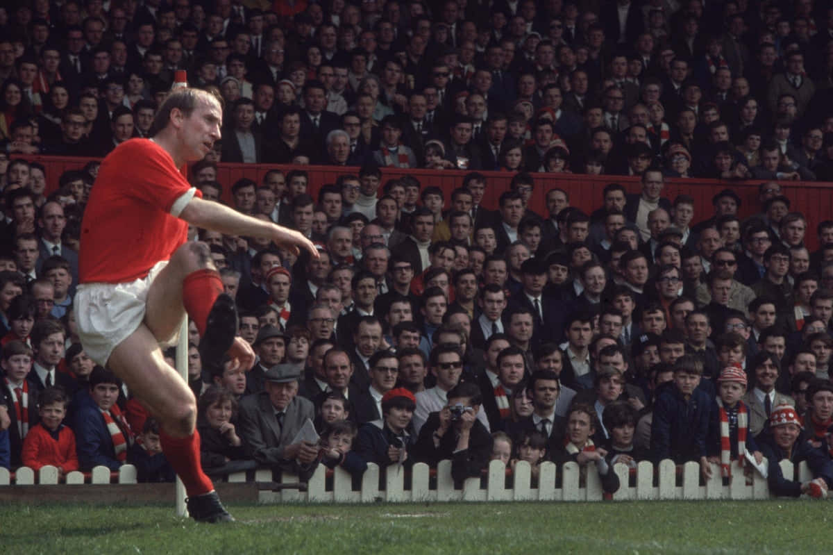 Bobby Charlton Football Kick Photography Wallpaper