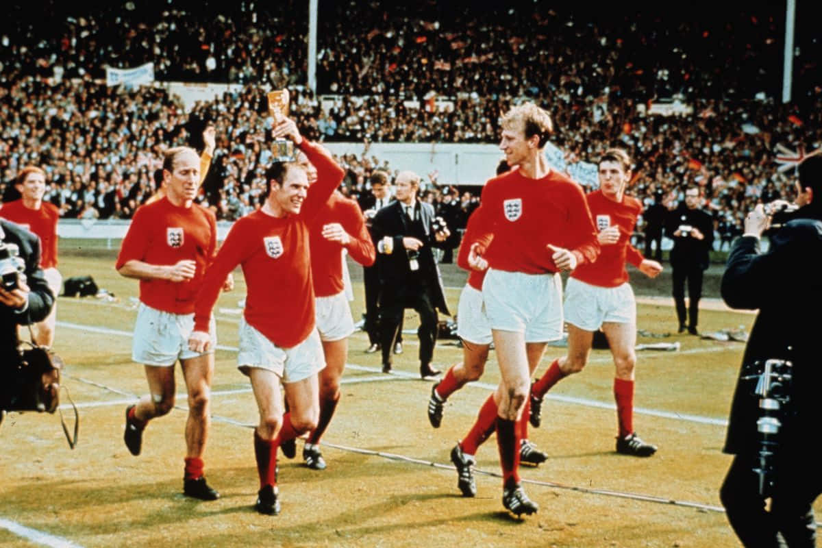 Giocatoridi Calcio: Bobby Charlton, Jack Charlton, Ray Wilson Sfondo