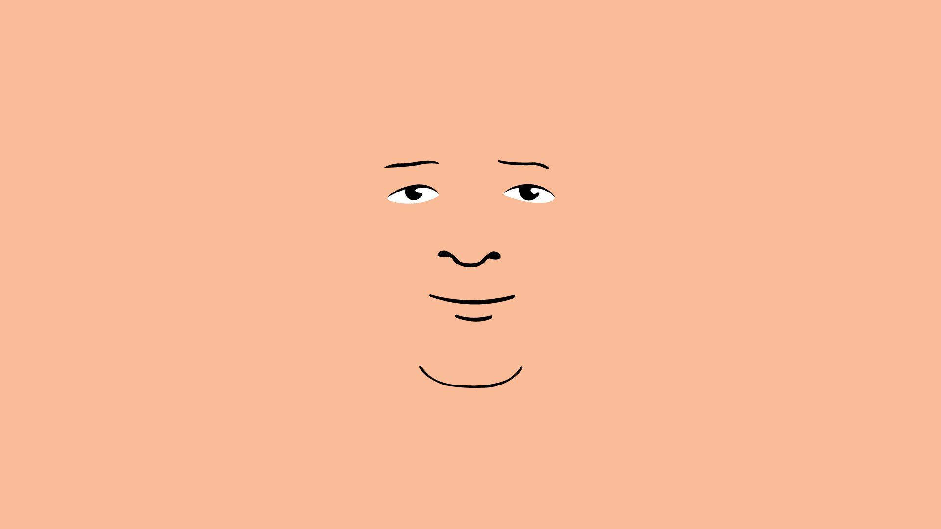 Bobby Hill Peach Face Print Baghoveder Wallpaper