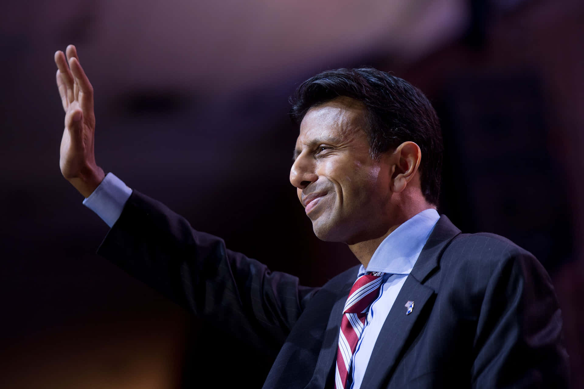 Bobby Jindal Waving From Stage Wallpaper