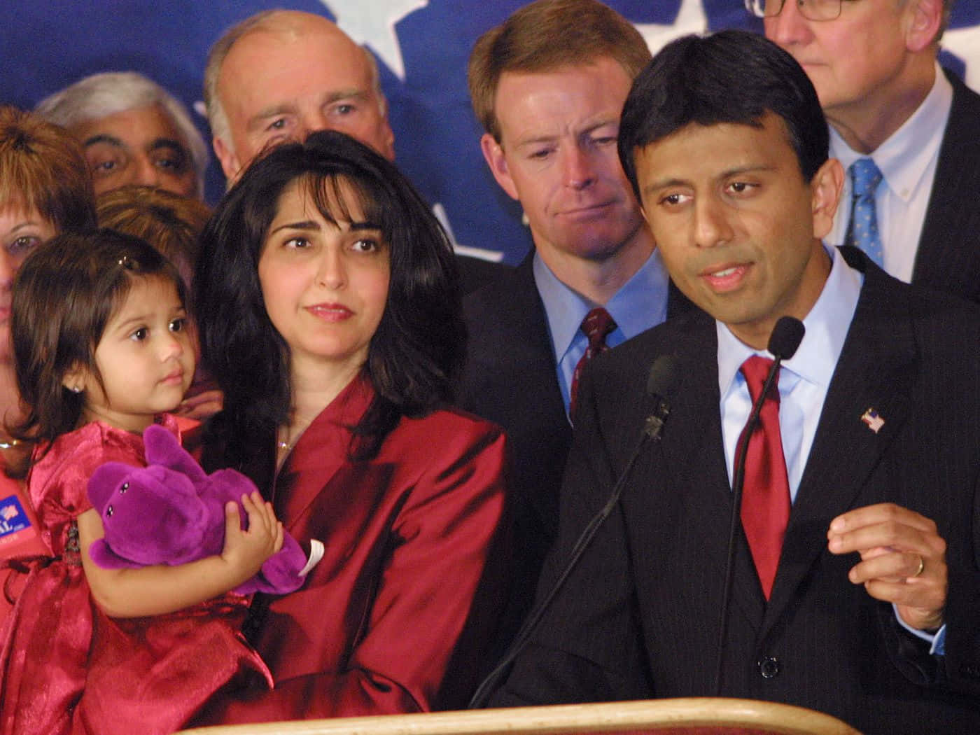 Bobby Jindal With Wife And Child Wallpaper