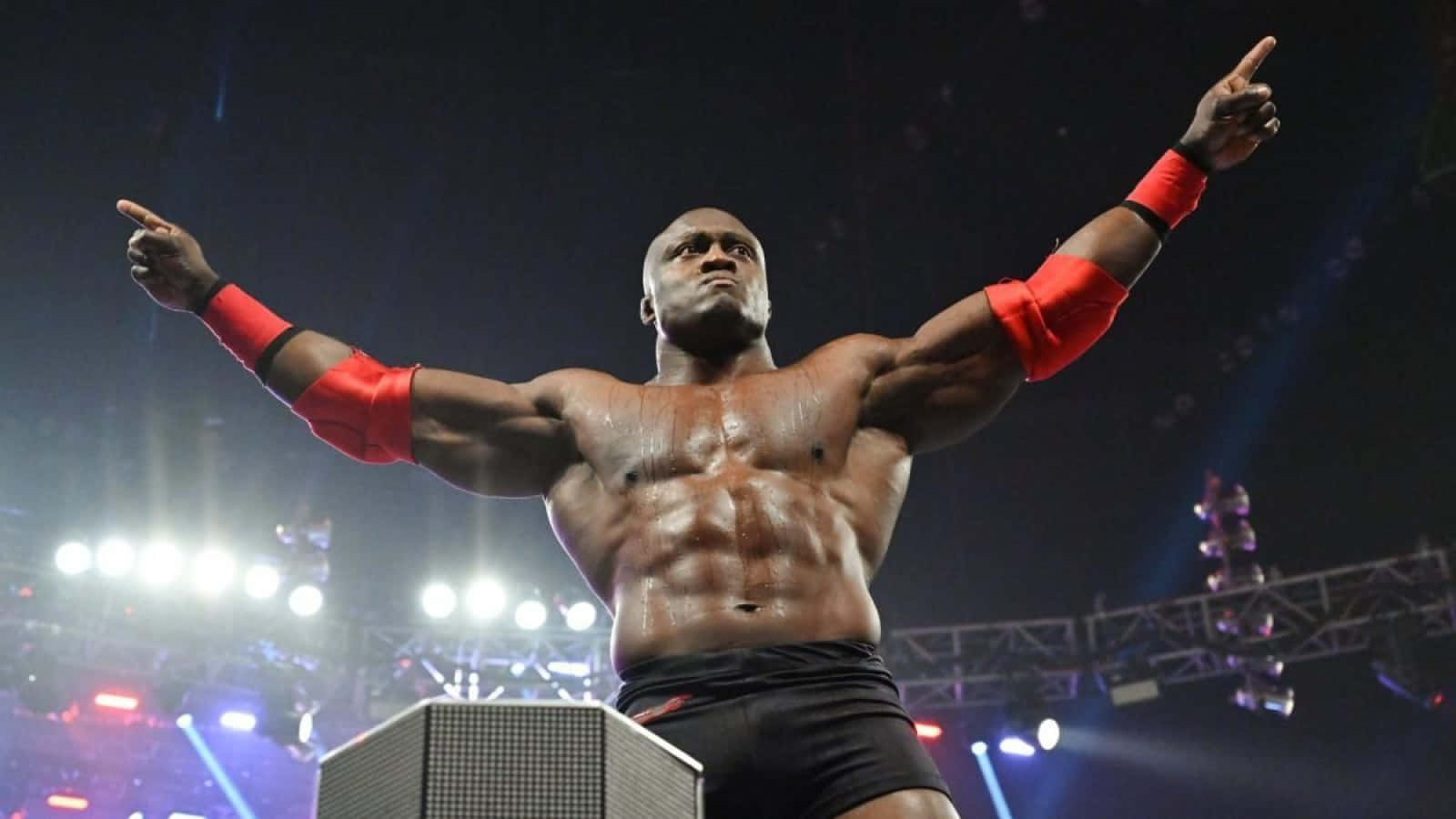Bobby Lashley Posing With Serious Face Wallpaper