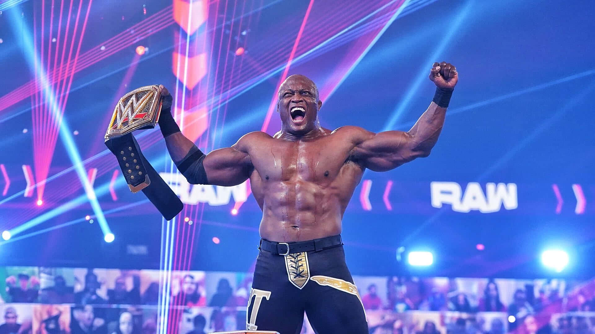 Bobby Lashley With Victorious Expression Wallpaper