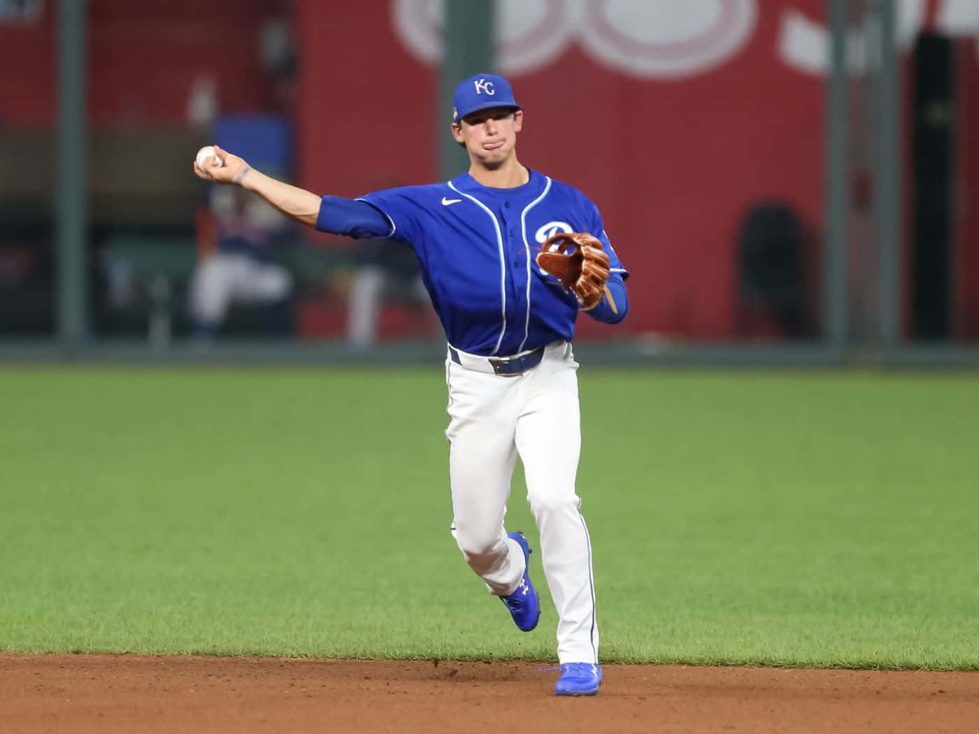 Bobby Witt Jr Fielding Baseball Wallpaper