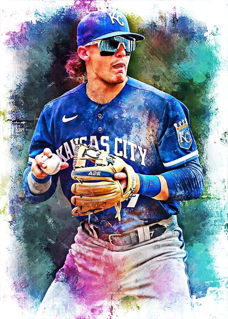 Bobby Witt Jr Kansas City Royals Artistik Wallpaper