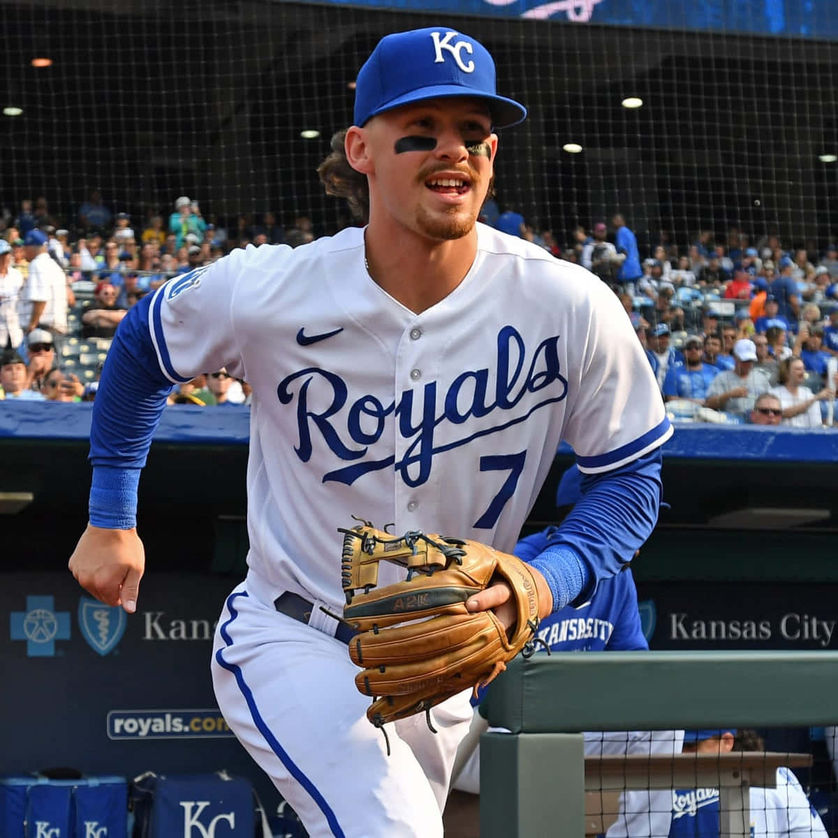 Bobby Witt Jr. Kansas City Royals Wedstrijd Klaar Achtergrond