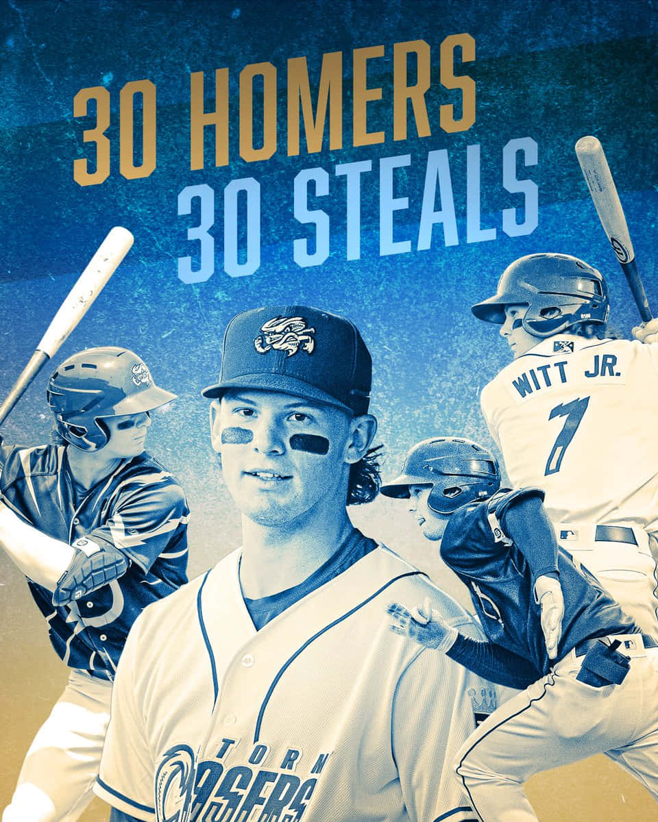 Bobby Witt Jr. 30 Homers 30 Stelen Mijlpaal Achtergrond