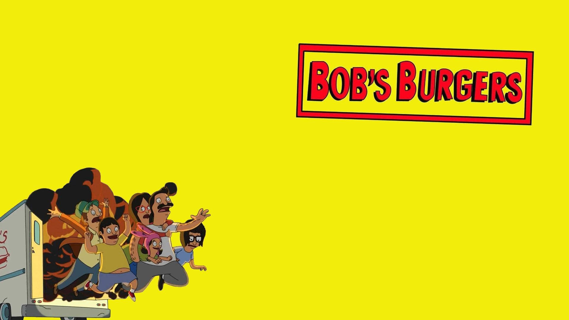 Camiónde Comida De Bobs Burgers En Llamas. Fondo de pantalla