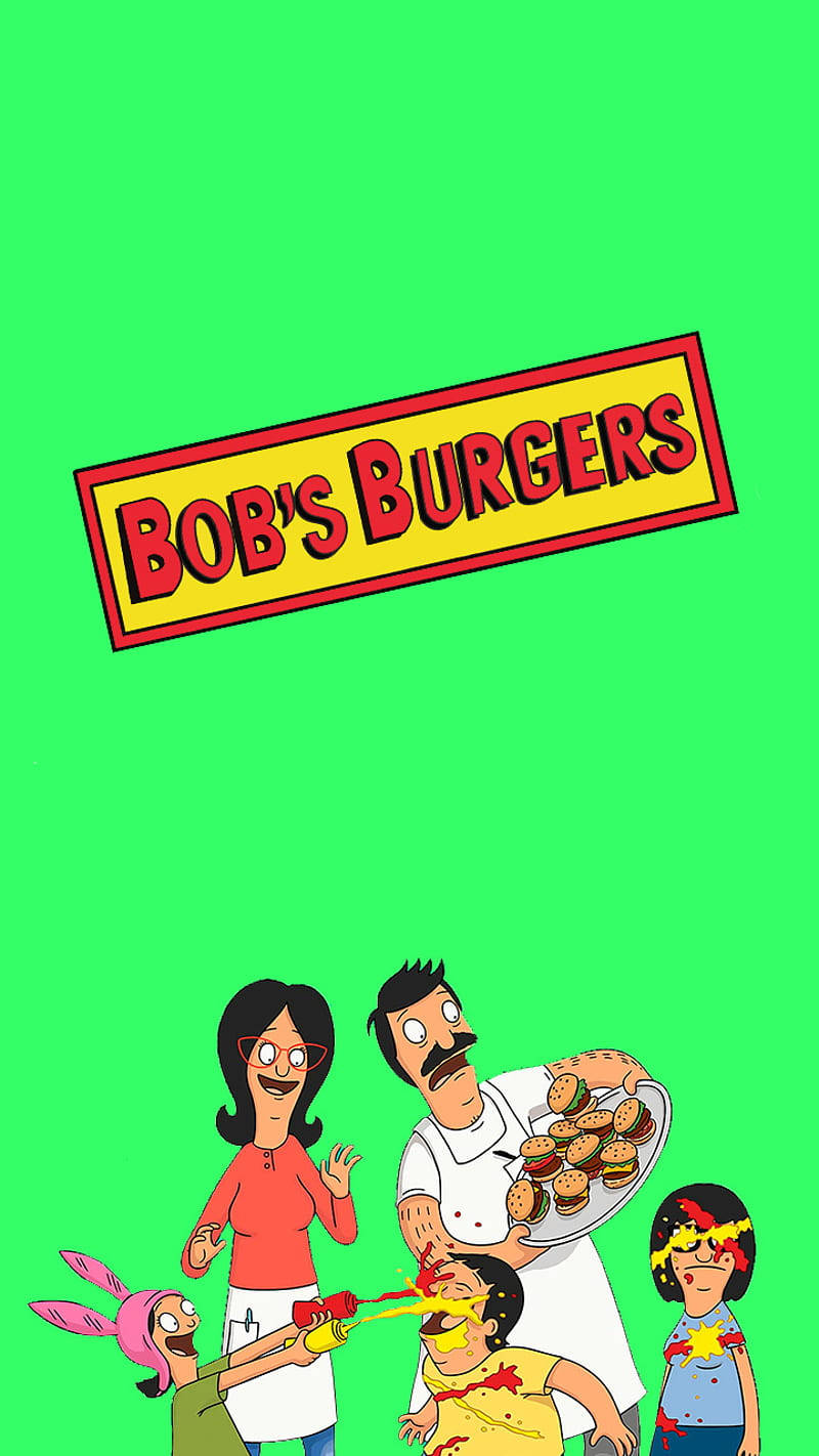 Bobs Burgers Neon Green Aesthetic Wallpaper