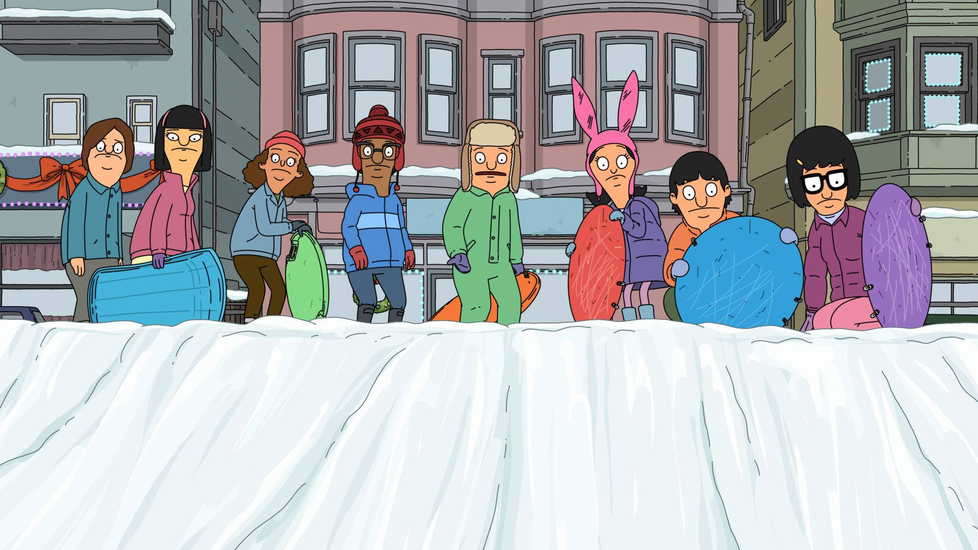 Bobs Burgers Snowy Day Wallpaper
