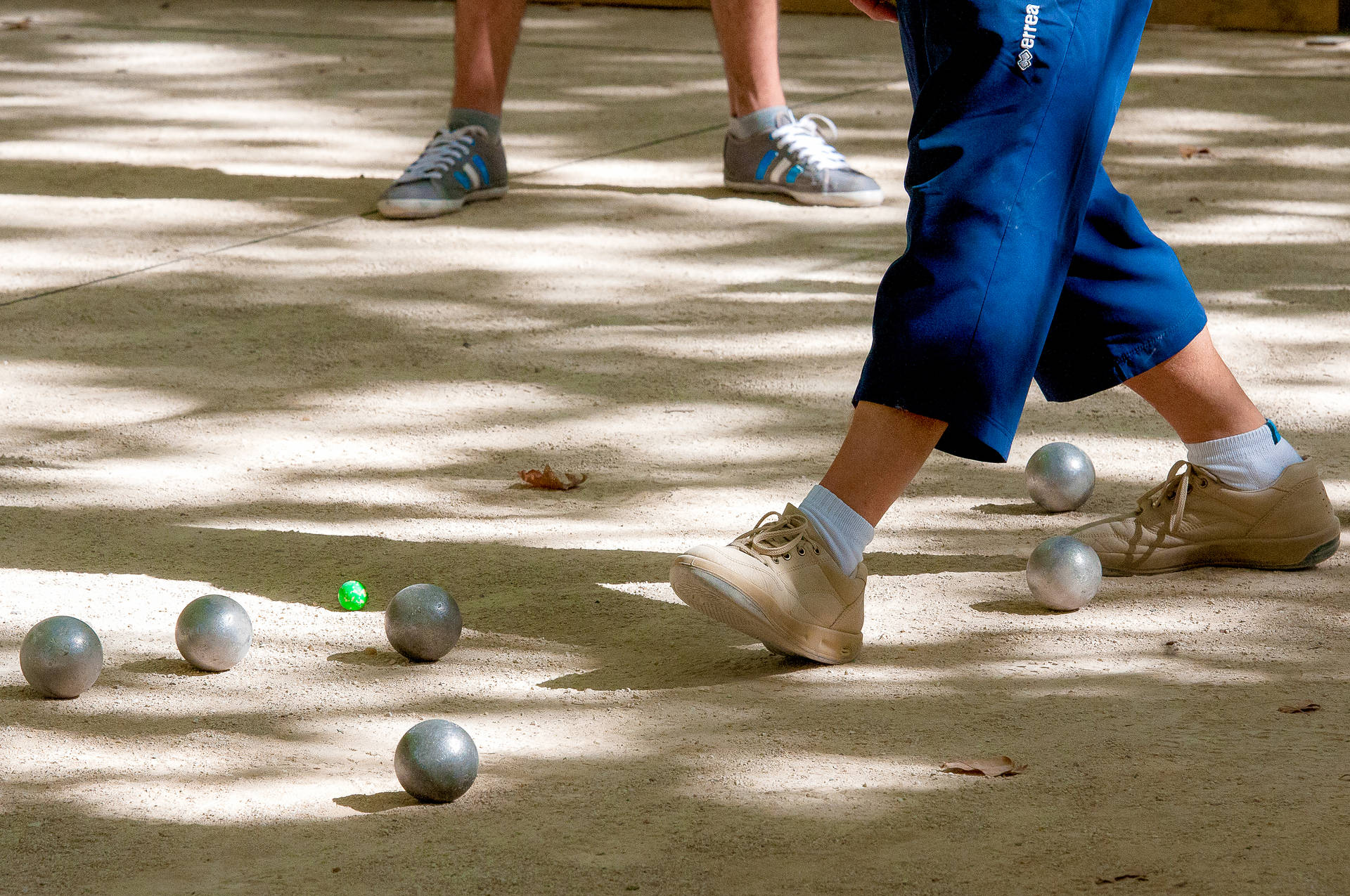 Passionate Bocce Ball Player Getting Ready Wallpaper