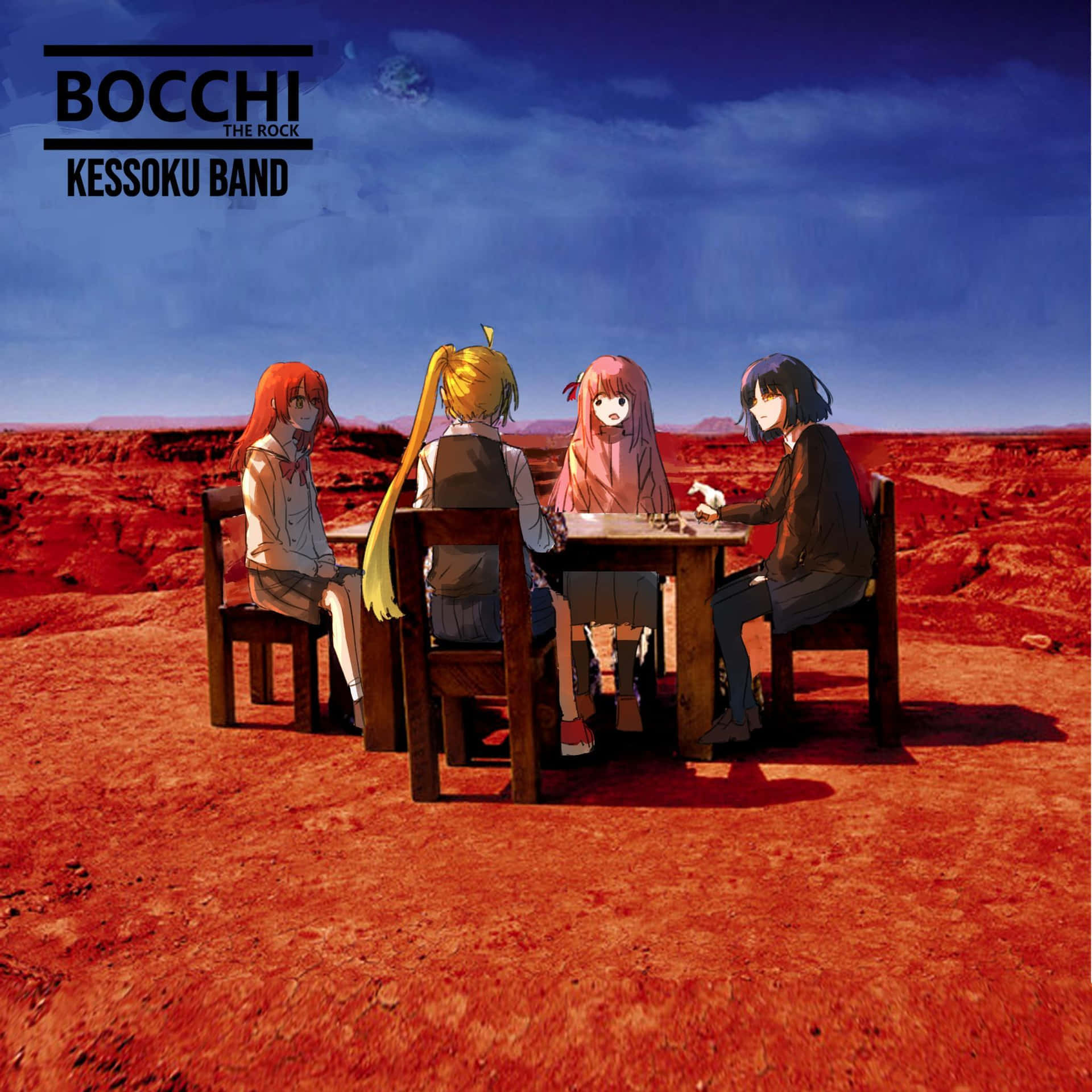 Bocchi The Rock Kessoku Band Mars Setting Wallpaper