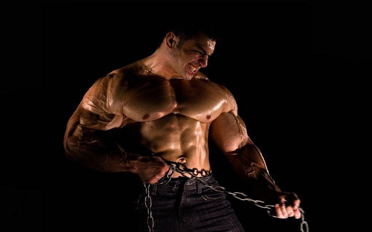 Bodybuilder Lifting Chain Hd Wallpaper