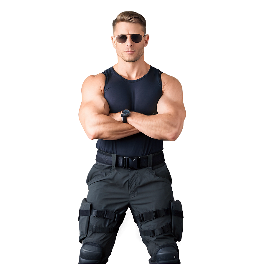 Bodyguard In Protective Stance Png 06252024 PNG