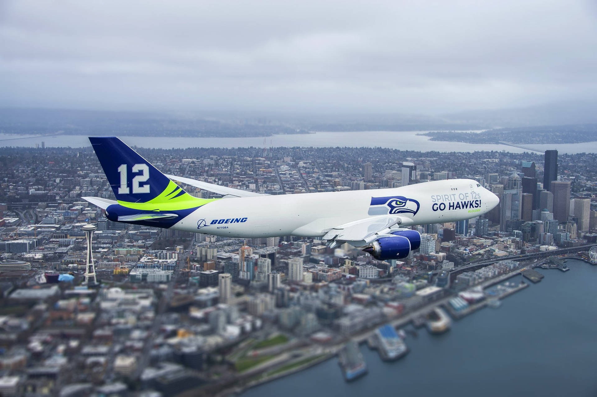 Boeing Seattle Seahawk 747 Sfondo