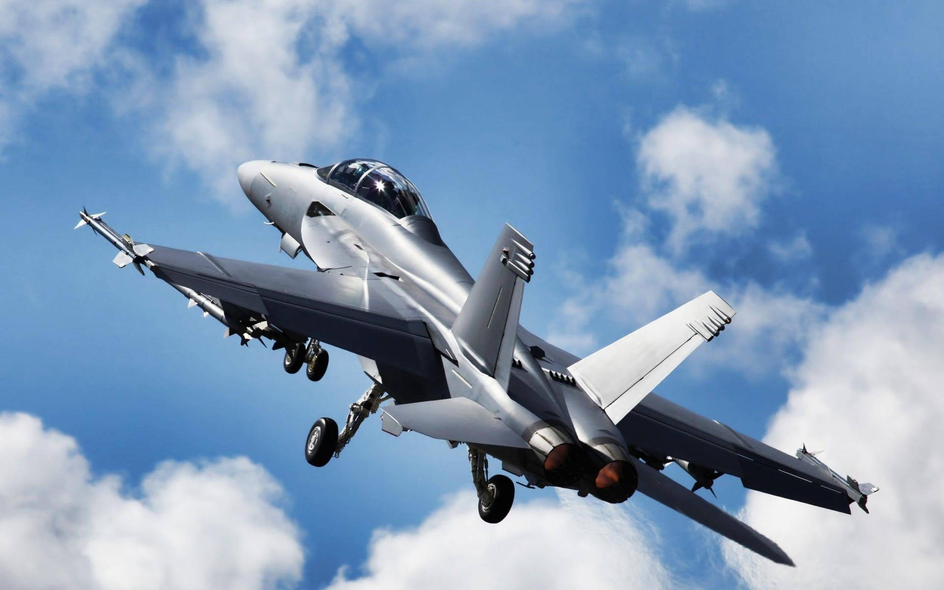 Boeing Super Hornet In Sky Military Aircraft Desktop Wallpaper