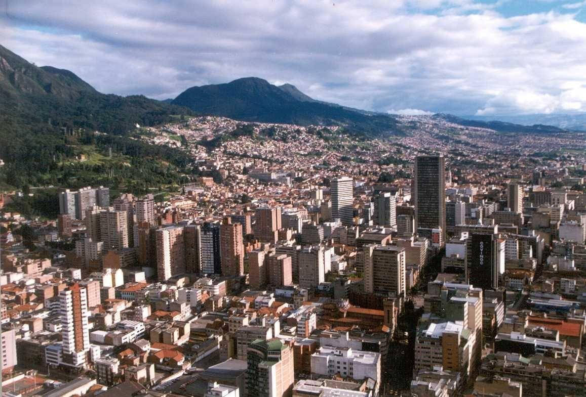 Città Di Bogota In Alto Paesaggio Sfondo