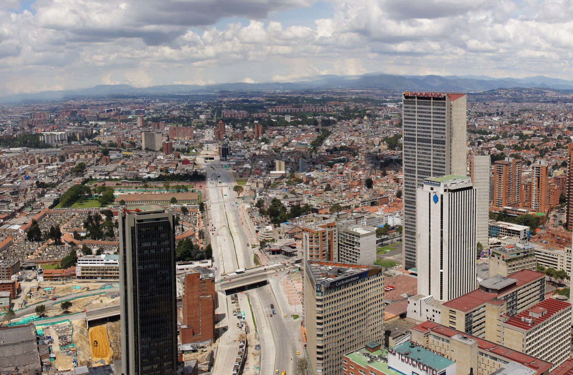 Bogota In Una Scena Di Un Giorno Sfondo