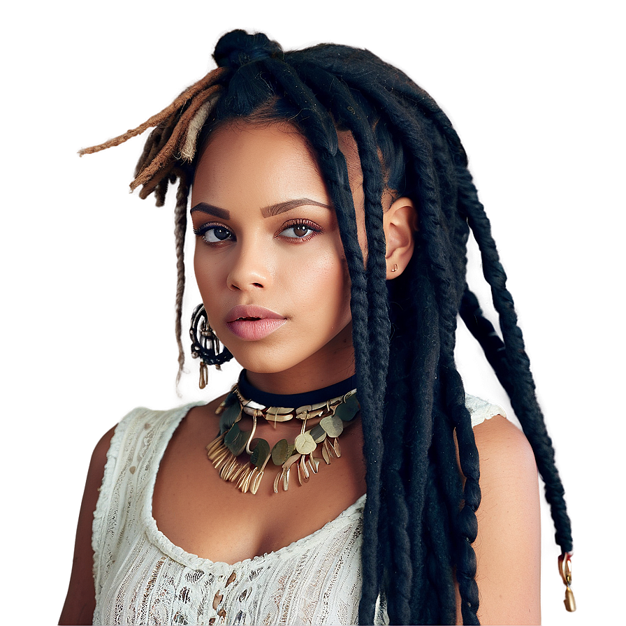 Bohemian Dreadlocks Ideas Png 06252024 PNG
