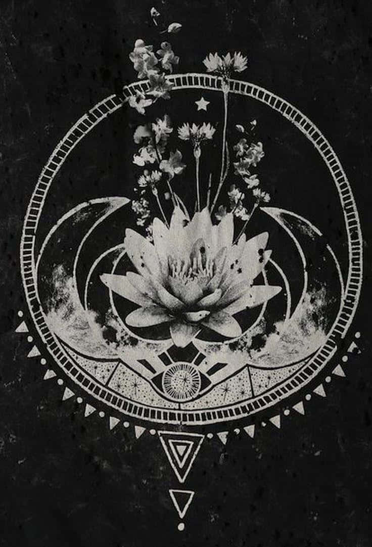 Bohemian Floral Moon Design.jpg Wallpaper