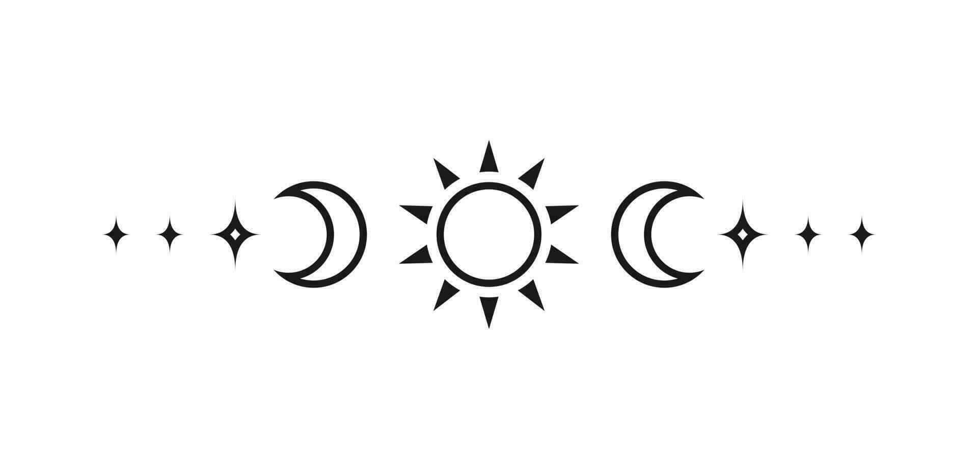 Bohemian Sun Moon Stars Sequence Wallpaper