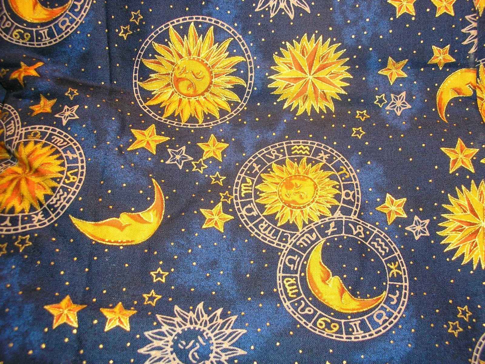 Boho Æstetisk Sol Og Måne Mønster Wallpaper