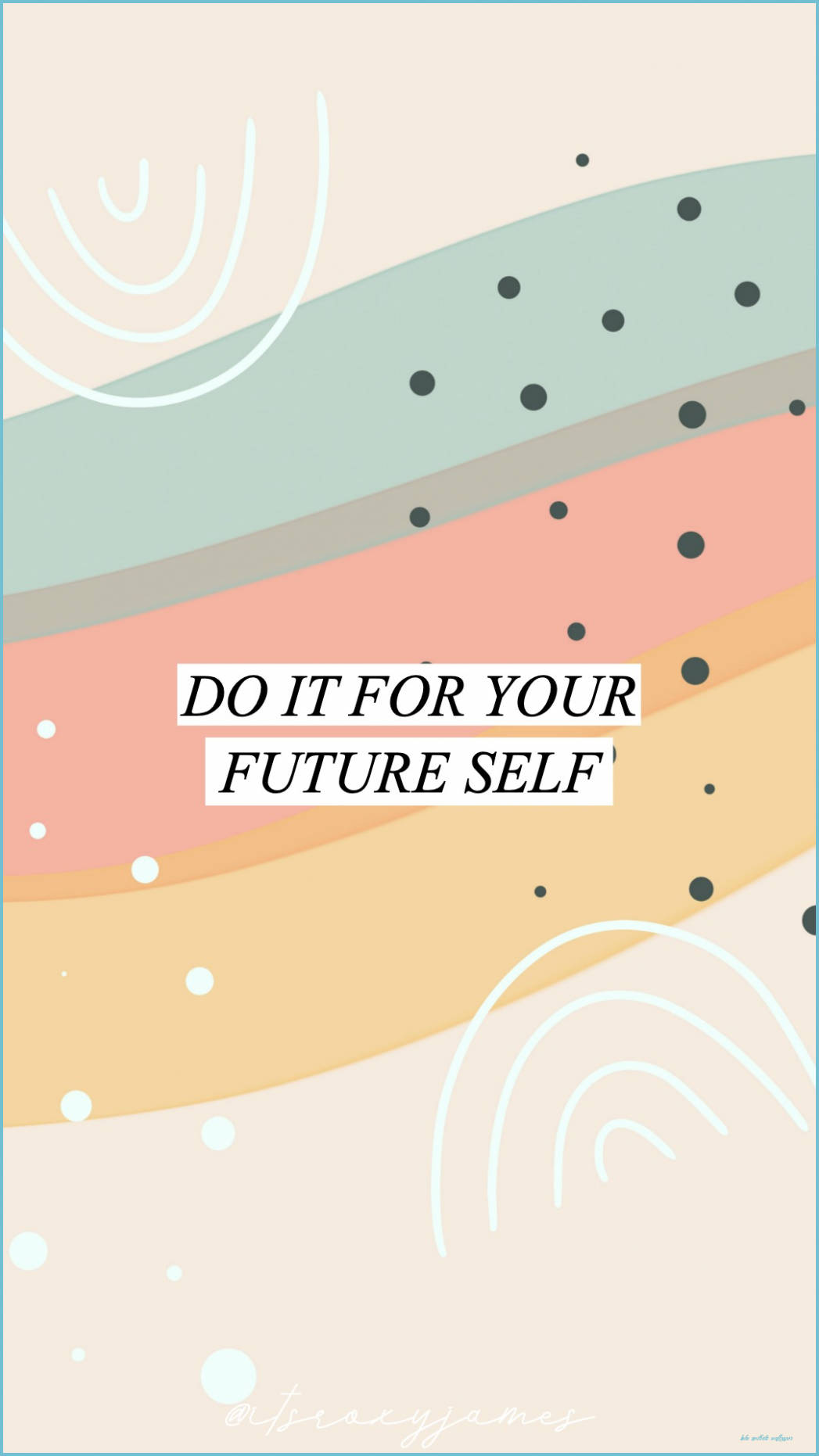 Boho Aesthetic Pastel Colors With Quote Wallpaper