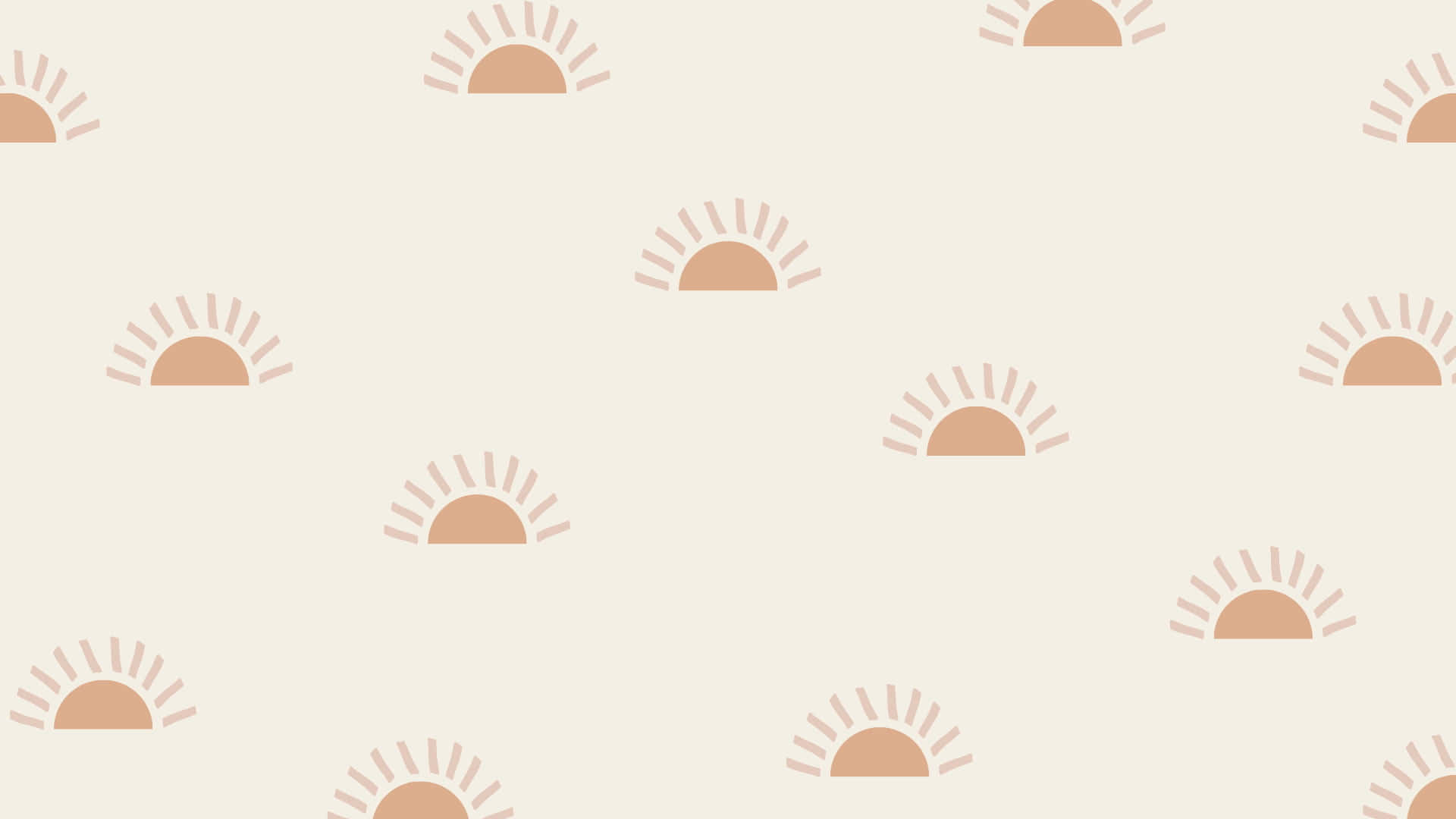 Et mønster af soler og solpletter på en beige baggrund Wallpaper