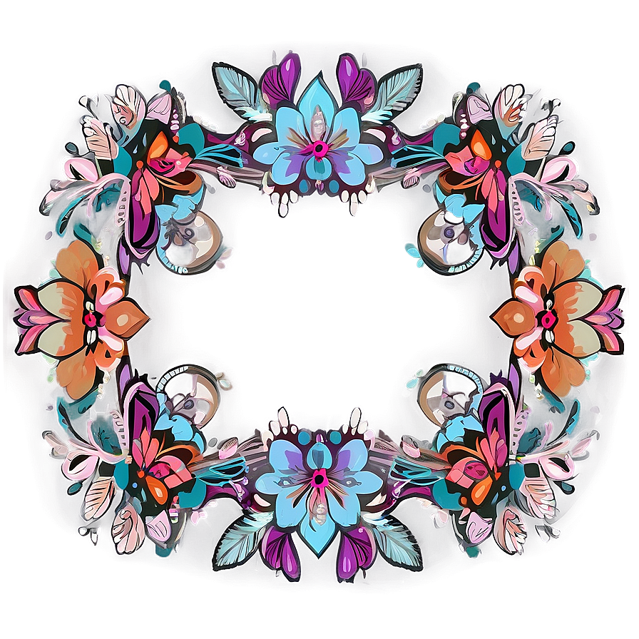 Boho Cute Frame Png 06262024 PNG