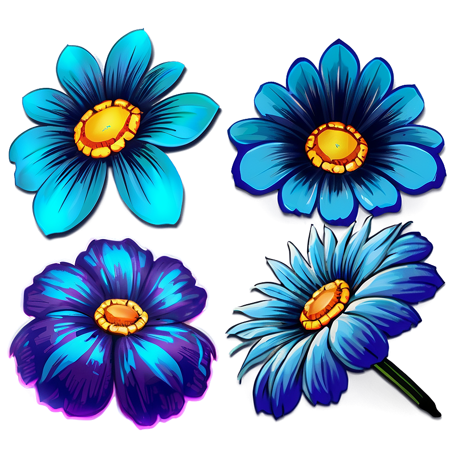 Boho Flowers Outline Png Kkd71 PNG