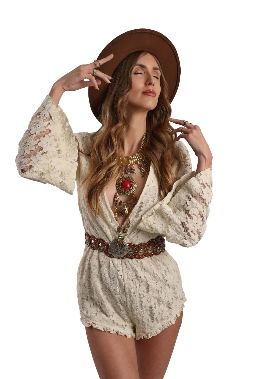 Boho Hippie Fashion Pose.jpg Wallpaper