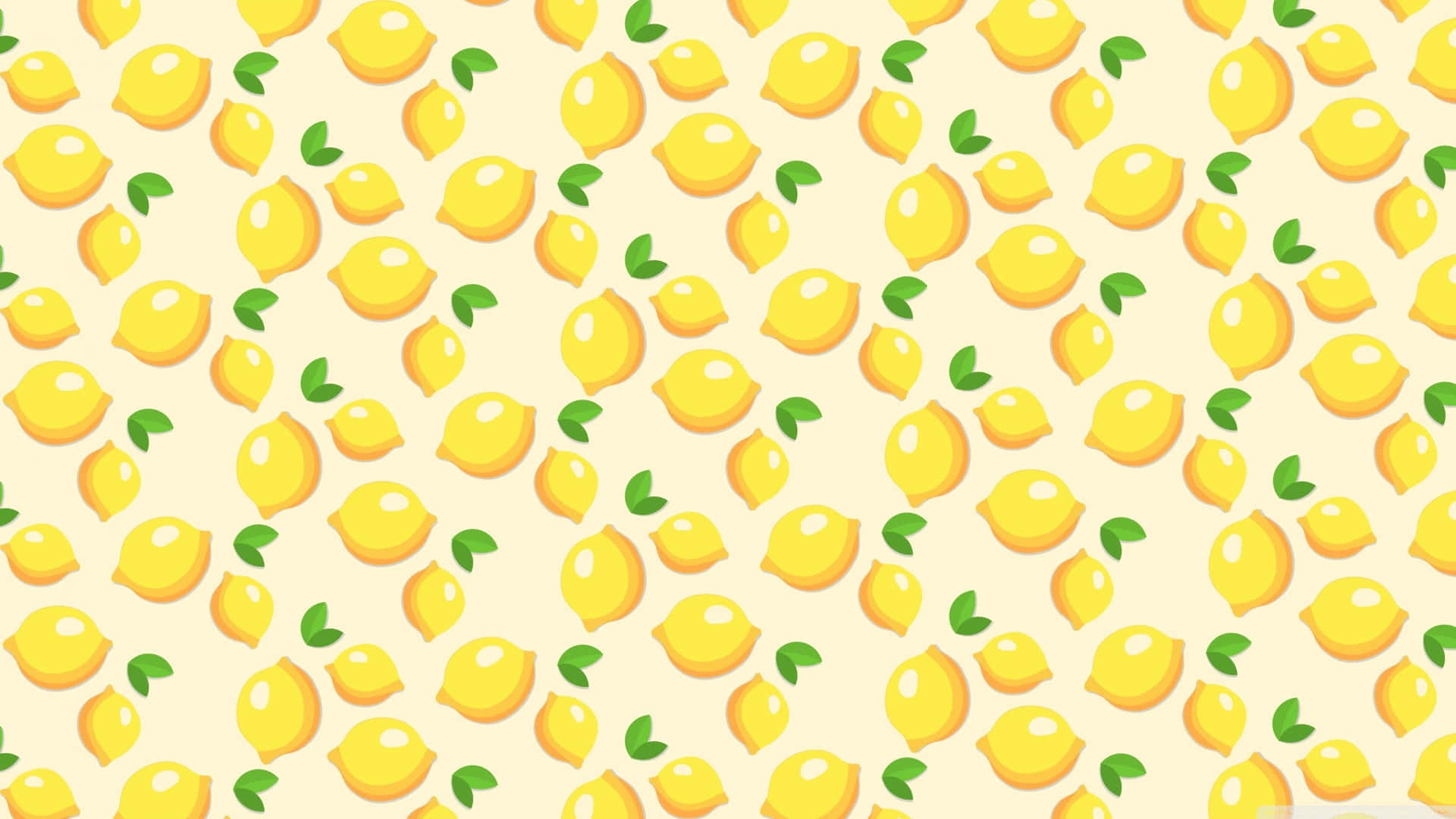 Æstetisk Lemon Boho Macaron Mønster Tapet Wallpaper