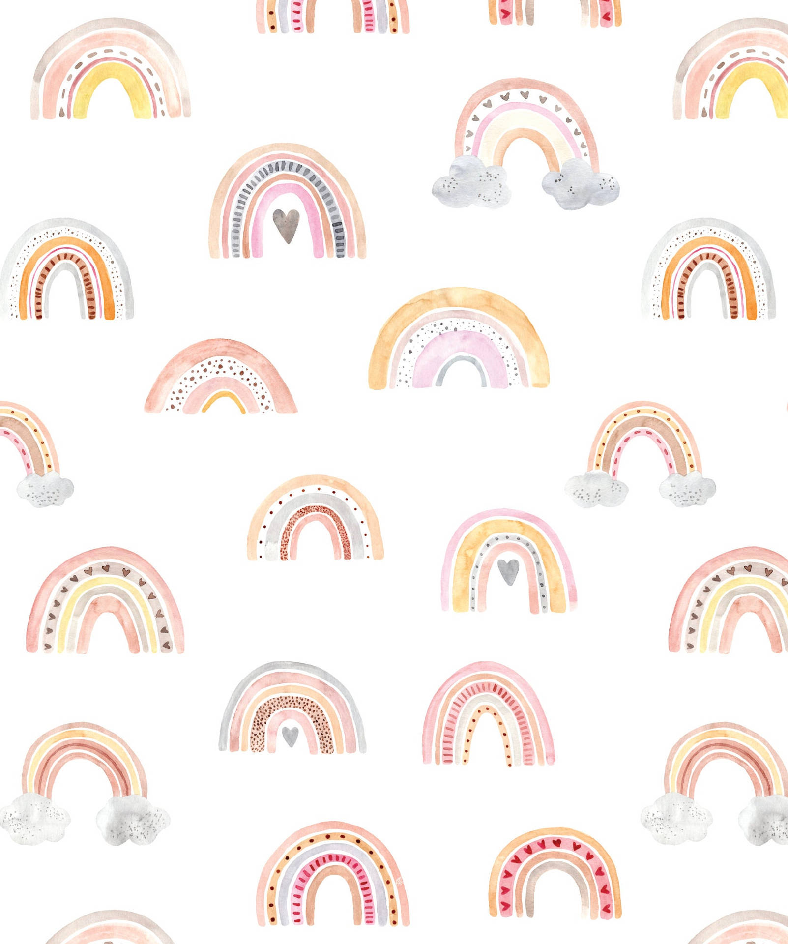 Firadin Individualitet Med En Färgglad Boho Rainbow På Din Dator Eller Mobila Bakgrund. Wallpaper