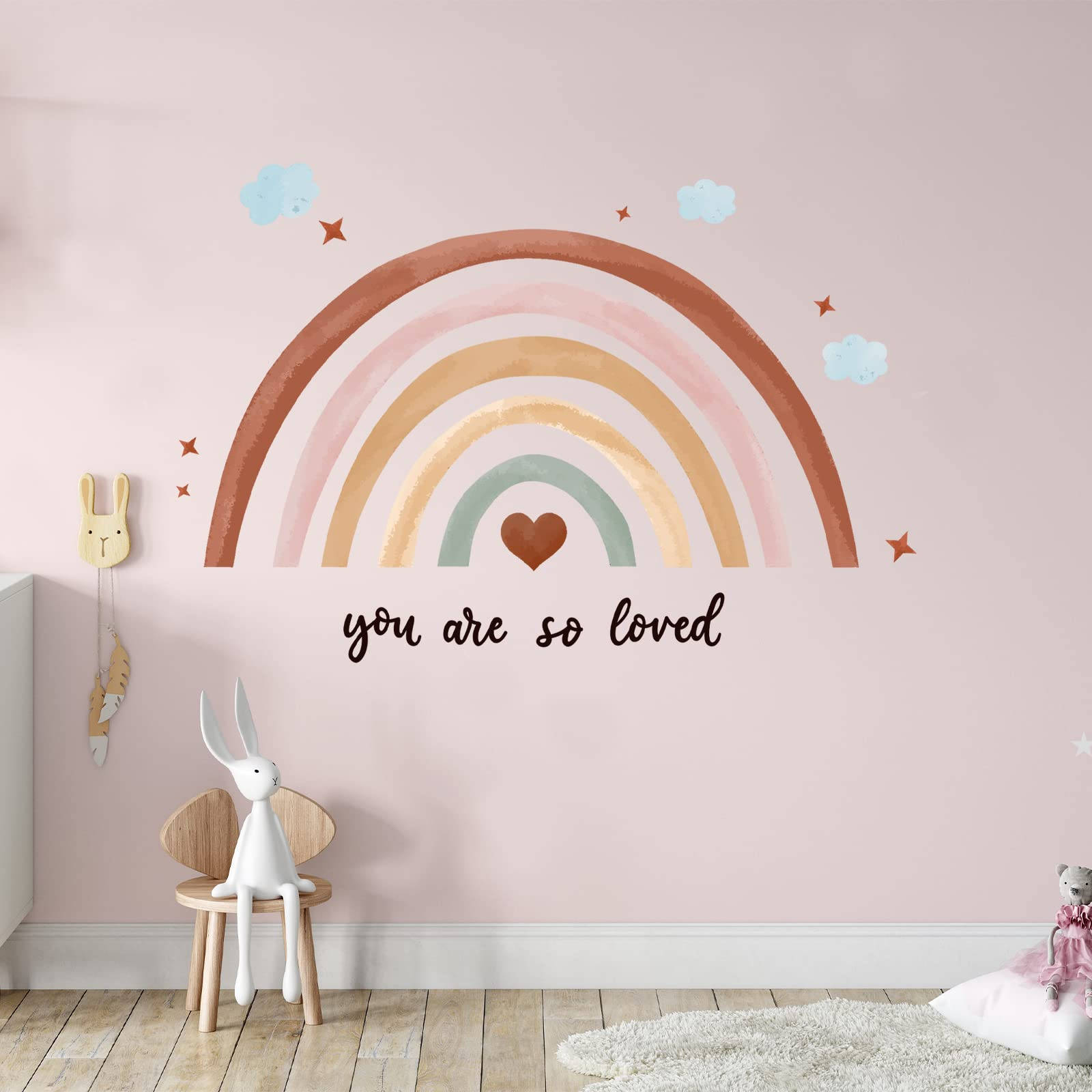 Boho Rainbow Kid's Room Wallpaper