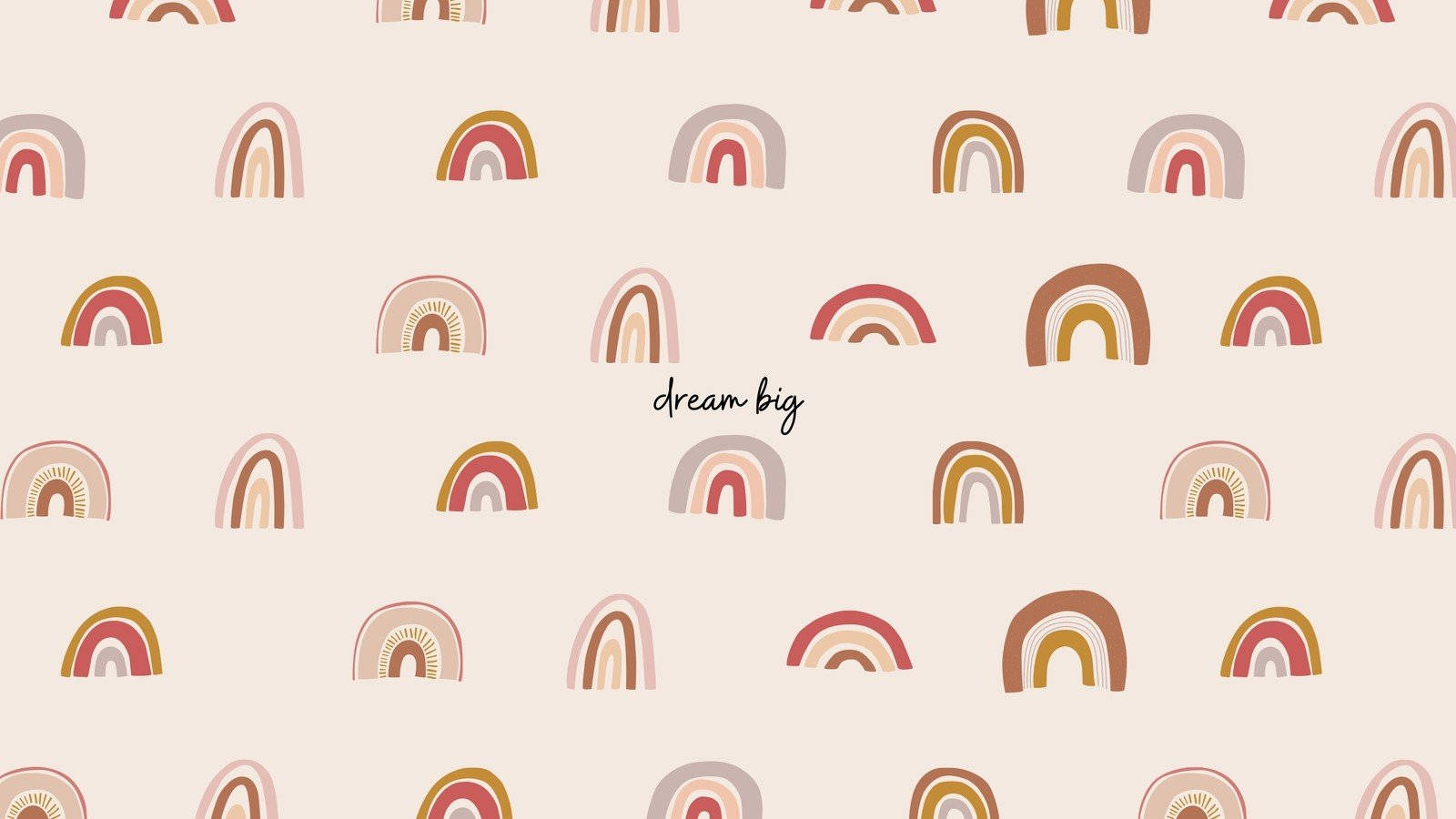 Boho Rainbow Dream Big Wallpaper
